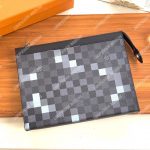 LV Pochette Voyage MM Pixel Monogram Gray