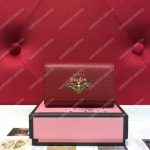Gucci Garden Leather Key Case Red with Bat
