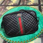 Gucci Quilted Leather Small Shoulder Bag Black