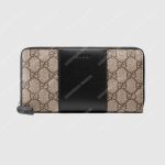 Gucci GG Supreme Zip Around Wallet Beige/Ebony