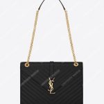 Saint Laurent Large Envelope Chain Bag Black