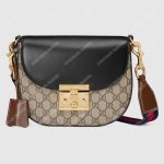Gucci Padlock Medium GG Shoulder Bag Beige/Ebony Black