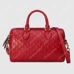 Gucci Signature Medium Top Handle Bag Red