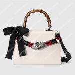 Gucci Lilith Leather Top Handle Bag White