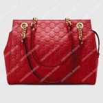 Gucci Signature Medium Top Handle Bag Red