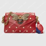 Gucci Broadway Leather Mini Bag Red