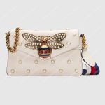 Gucci Broadway Leather Mini Bag White
