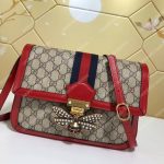 Gucci Queen Margaret GG Supreme Medium Shoulder Bag Red