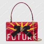 Gucci Osiride Leather Top Handle Bag Red