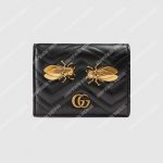 Gucci GG Marmont Cicada Stud Card Case Wallet
