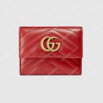 Gucci GG Marmont Matelassé Wallet Hibiscus Red