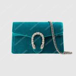 Gucci Dionysus Suede Super Mini Bag Peacock Blue