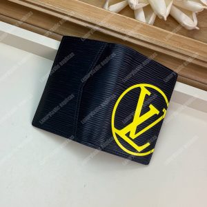 LV Pocket Organizer Epi Leather Yellow Initials - Image 4