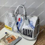 LV Keepall Bandouliere 45 Monogram White