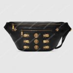 Gucci Leather Belt Bag Animal Studs Black