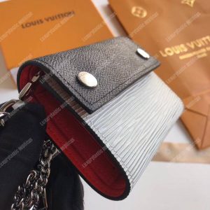 LV Rivets Chain Wallet Damier Graphite Canvas Epi Canvas Red - Image 4