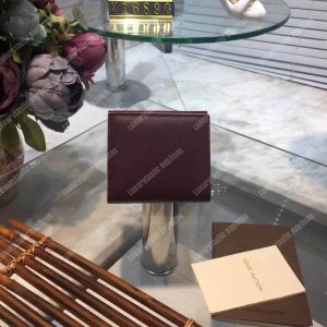 LV LockMe II Compact Wallet Taurillon Leather Prune - Image 6