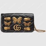 Gucci GG Marmont Animal Studs Mini Bag Black