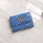 Gucci GG Marmont Matelassé Wallet Light Blue