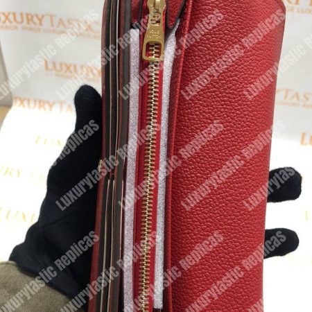 LV Sarah Wallet Monogram Empreinte Leather Scarlet - Image 13