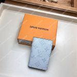LV Pocket Organiser K45 Taiga Monogram White