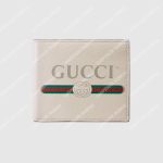 Gucci Print Leather Bi-Fold Wallet White