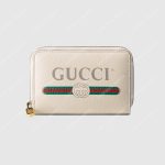 Gucci Print Leather Card Case White