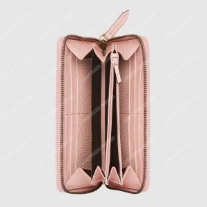 Gucci GG Leather Zip Around Wallet With Butterfly Light Pink - Image 3