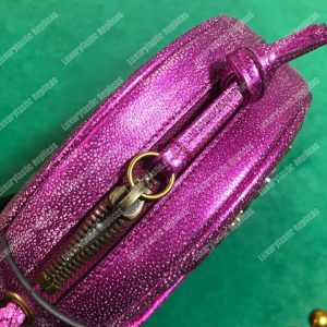 Gucci Laminated Leather Mini Bag Purple - Image 8