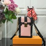 LV Pochette Verticale Trunk Epi Leather Rose Ballerine