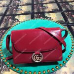 Gucci Small Leather Shoulder Bag Red