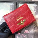 Gucci Garden Leather Wallet Red with Bat