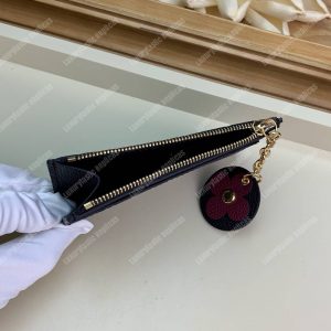 LV Zipped Card Holder Monogram Navy Purple - Image 5