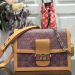 LV Dauphine MM Monogram Pop Print Pink