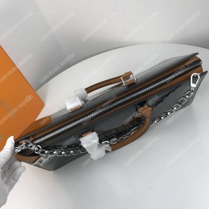 LV Monogram Vernis Sac Tricot Bag Black - Image 3