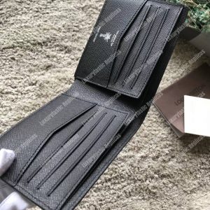 LV Slender Wallet Epi Leather Hexagon Black - Image 4