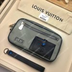 LV Alpha Clutch Monogram Satellite