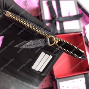Gucci GG Marmont Velvet Flap Wallet Black - Image 4