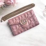 Gucci GG Marmont Leather Mini Chain Bag Magnolia