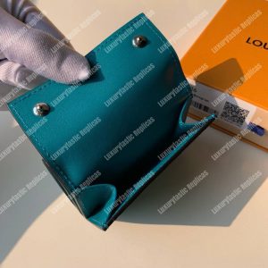 LV Discovery Compact Wallet K45 Taiga Monogram Vert - Image 7