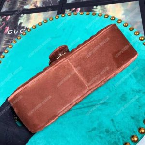 Gucci GG Marmont Velvet Shoulder Bag Taupe - Image 8