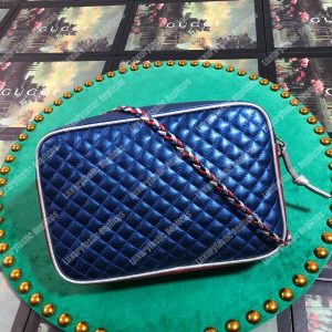 Gucci Laminated Leather Small Shoulder Bag Red/White - Image 5