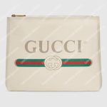 Gucci Print Leather Medium Portfolio White