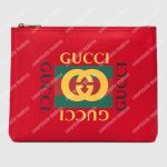 Gucci Print Leather Medium Portfolio Red