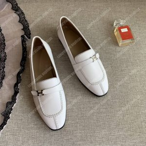 Hermes H Buckle Loafer White - Image 9