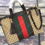 Gucci Rania Convertible Top Handle Bag Web GG Canvas Medium