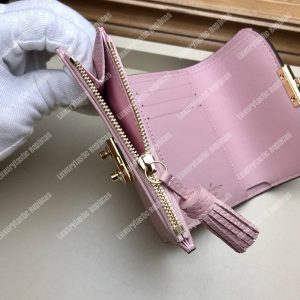 LV Croisette Compact Wallet Damier Ebene canvas w/ grained leather Magnolia - Image 6