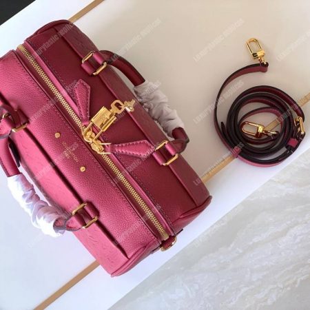 LV Speedy Bandouliere 25 Monogram Empreinte Leather Cherry Berry - Image 5