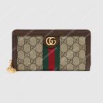 Gucci Ophidia GG Zip Around Wallet GG Supreme Canvas