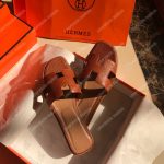 Hermes Oran Sandal Epsom Leather Brown